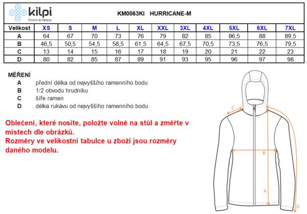 Pánská Outdoorová bunda Kilpi HURRICANE-M Modrá KM0063KIBLU