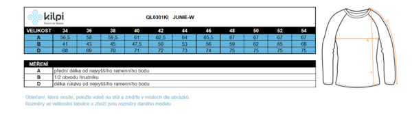 Dámská funkční mikina KILPI JUNIE-W Černá QL0301KIBLK 23/24