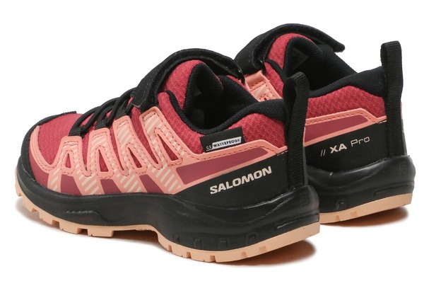 Dětské boty Salomon XA PRO V8 CSWP K Earth Red/Black/Almond Cream 416143 24/25