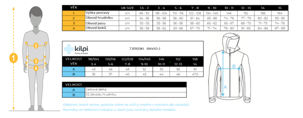 Chlapecká softshellová bunda KILPI RAVIO-J Modrá TJ0103KIBLU 23/24