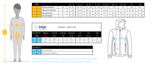 Chlapecká outdoorová bunda Kilpi ORLETI-JB Modrá TJ0102KIBLU 23/24