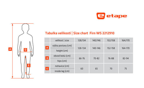 Dětské softshellové Kalhoty Etape Firn WS černá 2212910 24/25