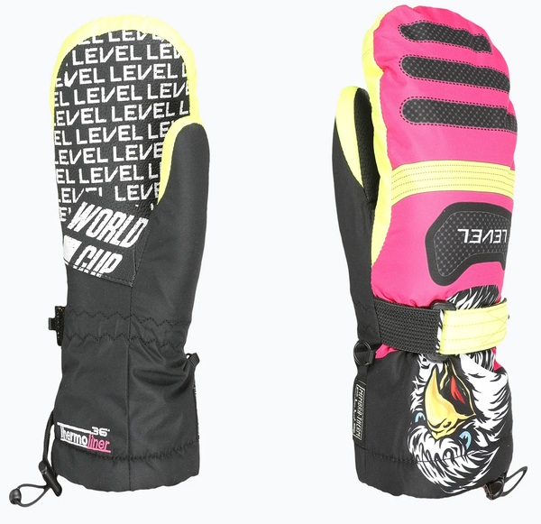 Dětské rukavice Level Junior MItt Black/Yellow 4153JM.47 24/25