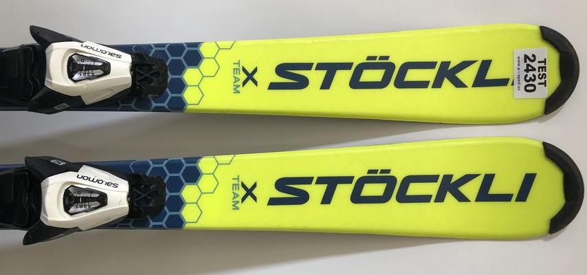 Dětské lyže Stöckli X-Team + C5 GW Demo Yellow/Blue 110 cm (testovací lyže 2430)