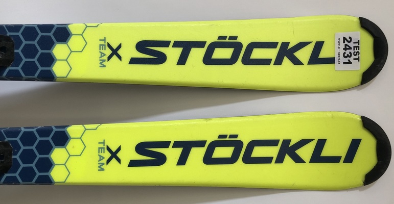 Dětské lyže Stöckli X-Team + C5 GW Demo Yellow/Blue 120 cm (testovací lyže 2431)