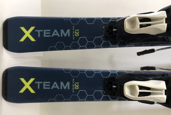 Dětské lyže Stöckli X-Team + C5 GW Demo Yellow/Blue 120 cm (testovací lyže 2431)