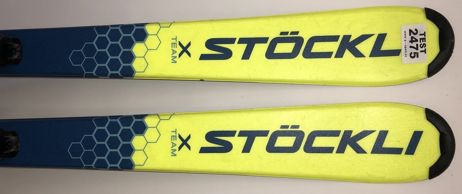 Dětské lyže Stöckli X-Team + L6 GW Demo Yellow/Blue 150 cm (testovací lyže 2475)