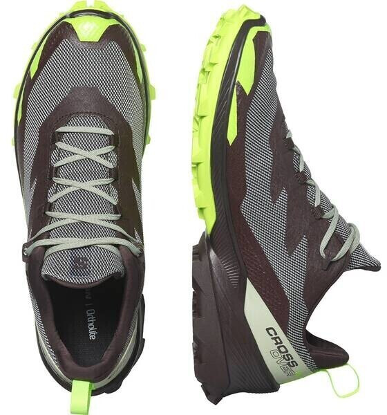 Trekové Boty Salomon Cross Over GTX Gore-tex 2 Desert Sage/Green Gecko/Chocolate Plum L47268600 24/25