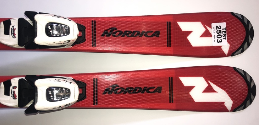 Lyže Nordica Team J Race FDT + Marker JR 4.5 FDT 100 cm (Testovací lyže 2503)