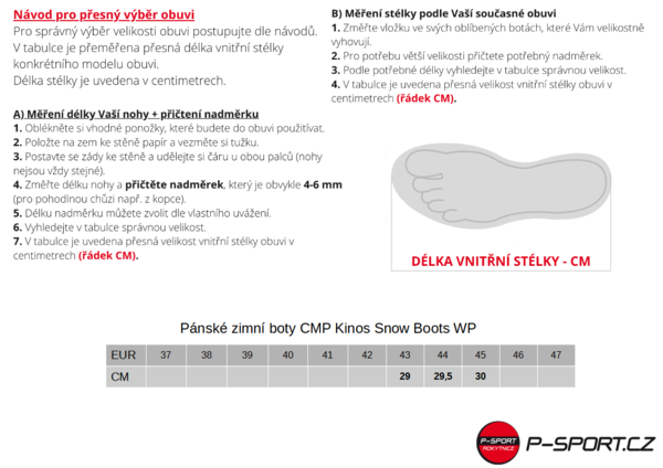 Pánské zimní boty CMP Kinos Snow Boots WP CMP Graffite-Nero 3Q48867-65UF 24/25