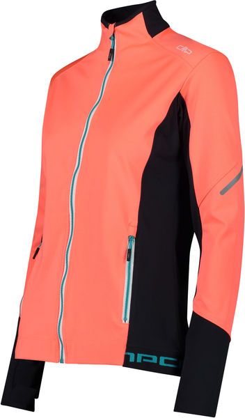 Dámská bunda CMP Campagnolo Women's full-zip hybrid jacket hybrid 31A2466-C649 Fluo Red 24/25