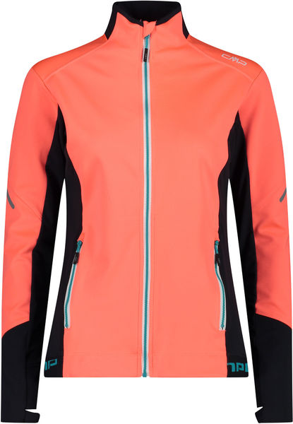 Dámská bunda CMP Campagnolo Women's full-zip hybrid jacket hybrid 31A2466-C649 Fluo Red 24/25