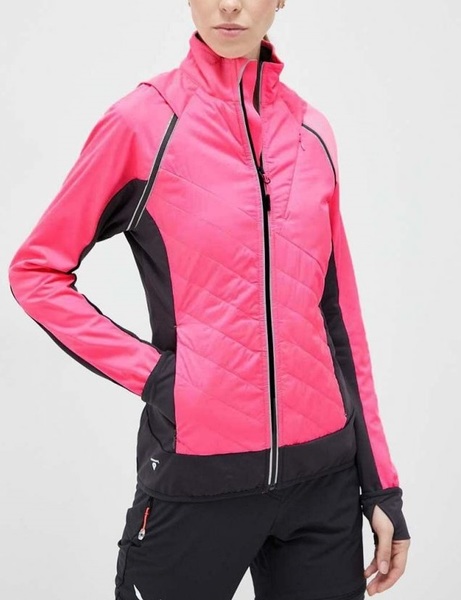 Dámská bunda s odepínacími rukávy  CMP Women's hybrid jacket 30A2276-B351 Pink Fluo 24/25