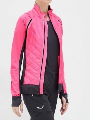 Dámská bunda s odepínacími rukávy  CMP Women's hybrid jacket 30A2276-B351 Pink Fluo 24/25