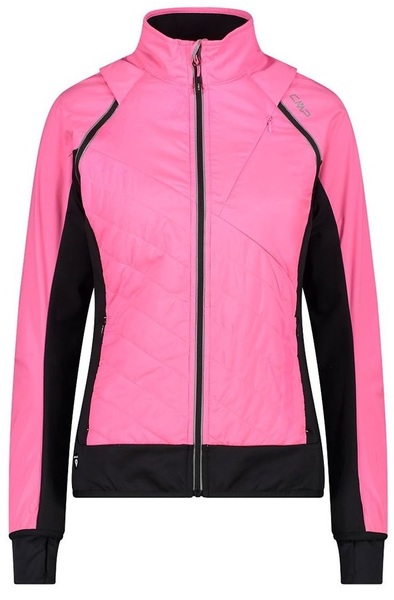 Dámská bunda s odepínacími rukávy  CMP Women's hybrid jacket 30A2276-B351 Pink Fluo 24/25