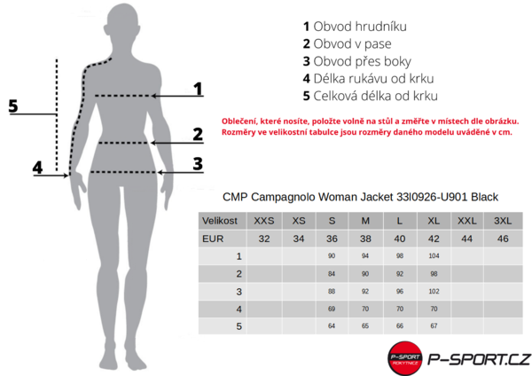 Dámská funkční mikina CMP Campagnolo Woman Jacket 33l0926-U901 Black 24/25