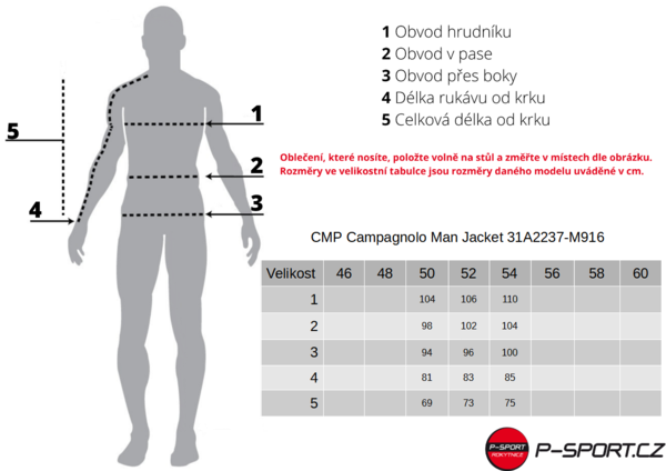 Pánská bunda CMP Campagnolo Man Jacket 31A2237-M916 24/25