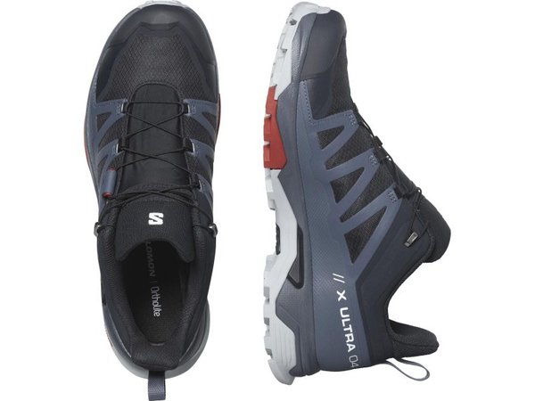 Trekové boty Salomon X ULTRA 4 GTX Gore-Tex Carbon/Bering Sea Pearl/Blue L47376500 24/25