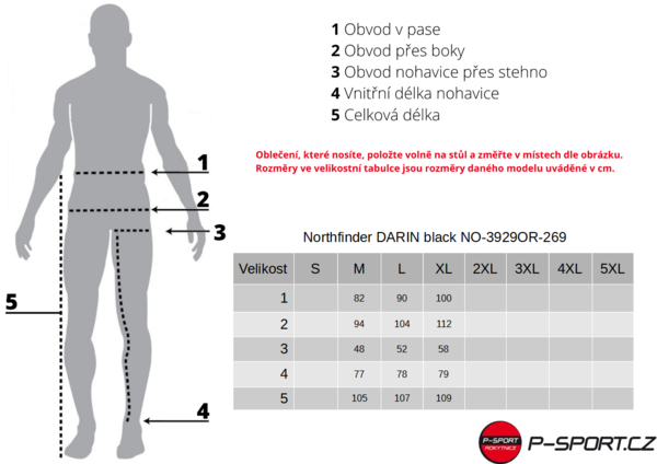 Pánské softshellové kalhoty Northfinder DARIN black NO-3929OR-269 24/25