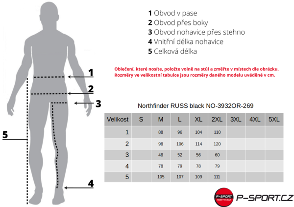 Pánské softshellové kalhoty Northfinder RUSS black NO-3932OR-269 24/25