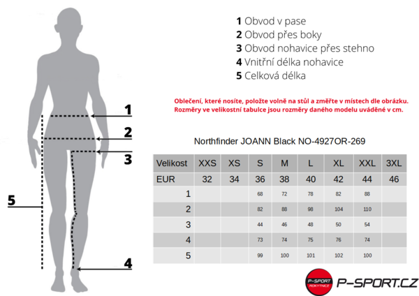 Dámské softshellové kalhoty Northfinder JOANN Black NO-4927OR-269 24/25