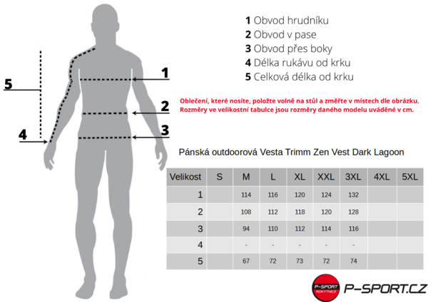 Pánská outdoorová Vesta Trimm Zen Vest Dark Lagoon 24/25