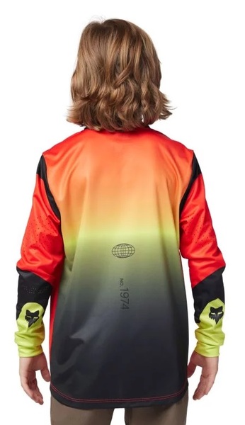 Dětský/Juniorský cyklistický dres Fox Yth Ranger Ls Jersey Revise Red/Yellow 33067-080 24/25