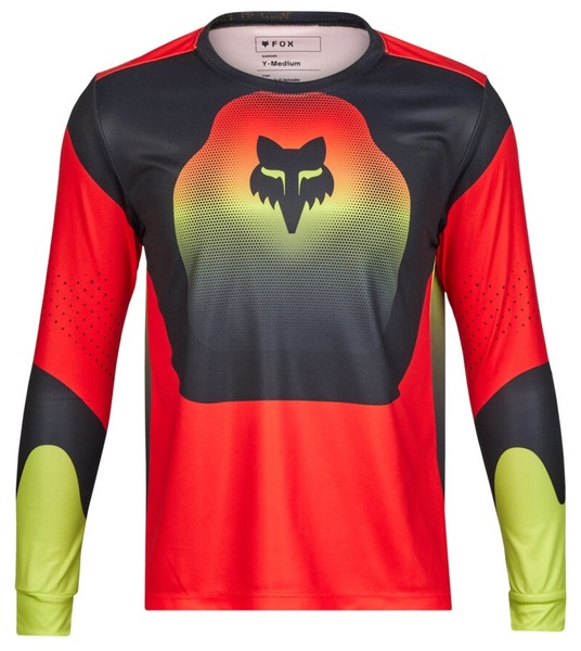 Dětský/Juniorský cyklistický dres Fox Yth Ranger Ls Jersey Revise Red/Yellow 33067-080 24/25