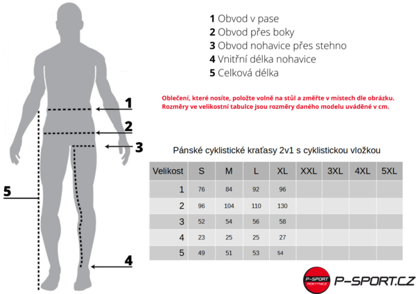 Pánské cyklistické kraťasy 2v1 s cyklistickou vložkou Northfinder Lonnie Black BE-3410MB-269 24/25