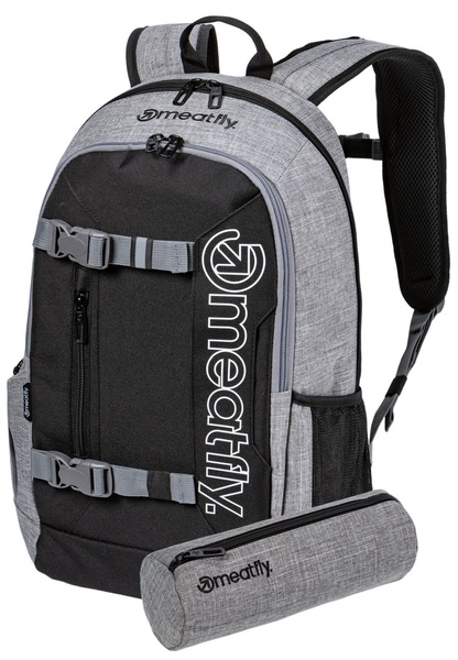 Batoh Meatfly Basejumper Grey Heather/Black 22 L + PENÁL ZDARMA 24/25