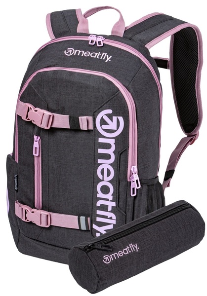 Batoh Meatfly Basejumper Pink/Charcoal Heather 22 L + PENÁL ZDARMA 24/25