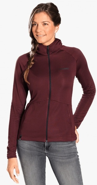 Dámská funkční mikina Atomic W Alps FZ Hoodie Women Maroon AP5106830