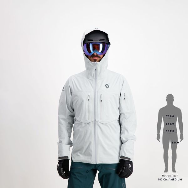 Pánská skialpová bunda Scott Explorair DryoSpun 3L Men's Jacket Light Grey 291849