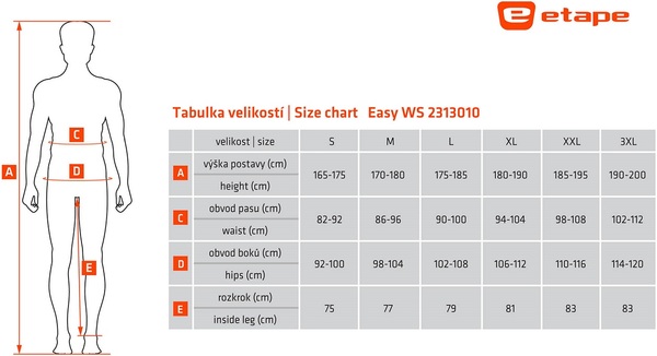 Pánské softshellové kalhoty Etape Easy WS 1613010 černá 2313010 24/25