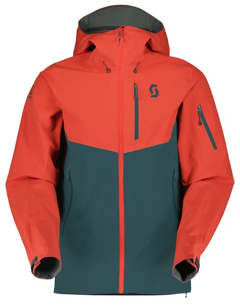 Pánská skialpová bunda Scott Explorair 3L Jacket Magma Red/Aruba Green 283751