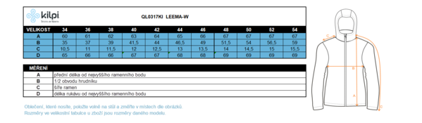 Dámské funkční termo triko Kilpi LEEMA-W QL0317KIBLK 24/25