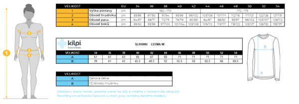 Dámské funkční termo triko Kilpi LEEMA-W SL0508KIBLK 24/25
