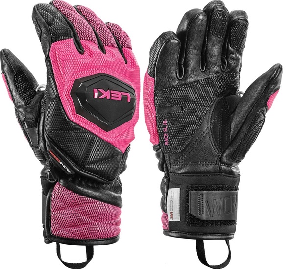 Dětské rukavice Leki WCR Venom 3D Junior (654801702) black/pink 24/25