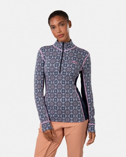 Dámské funkční triko se stojáčkem Kari Traa Rose Half Zip Baselayer Top Merino Wool 622691 24/25