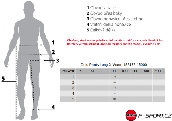 Odlo Pants Long X-Warm Men 155172-15000