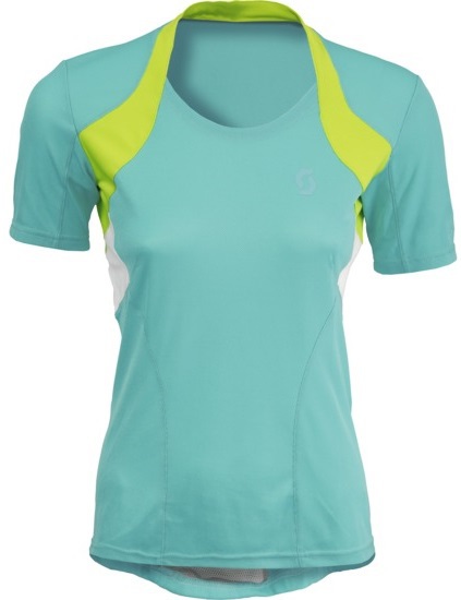 Scott W´s Sky Top Shirt s/sl turquoise blue/lime green 228159